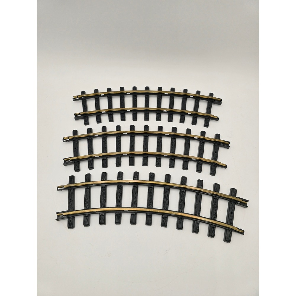 New Bright Holiday Express 3 CURVE TRACKS 384-387 Series Train‎ Track polished